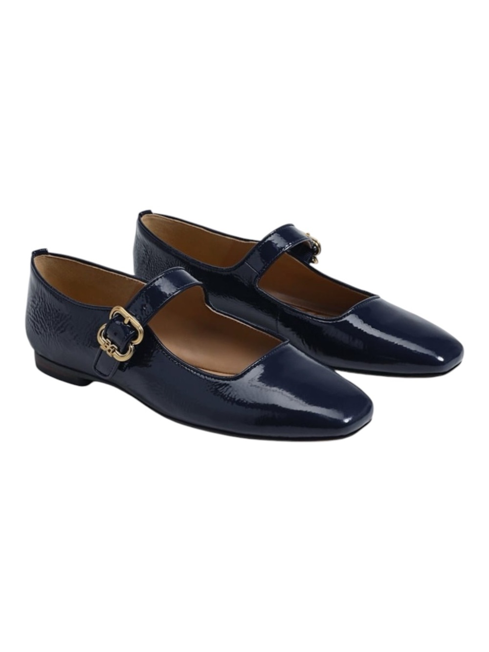 SAM EDELMAN Michaela Mary Jane Flat Color: Midnight Blue Leather Size 5